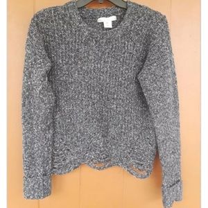 Gray Crocheted sweater